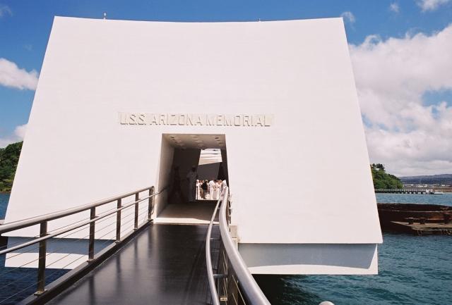 Sideview of USS Arizona Memorial