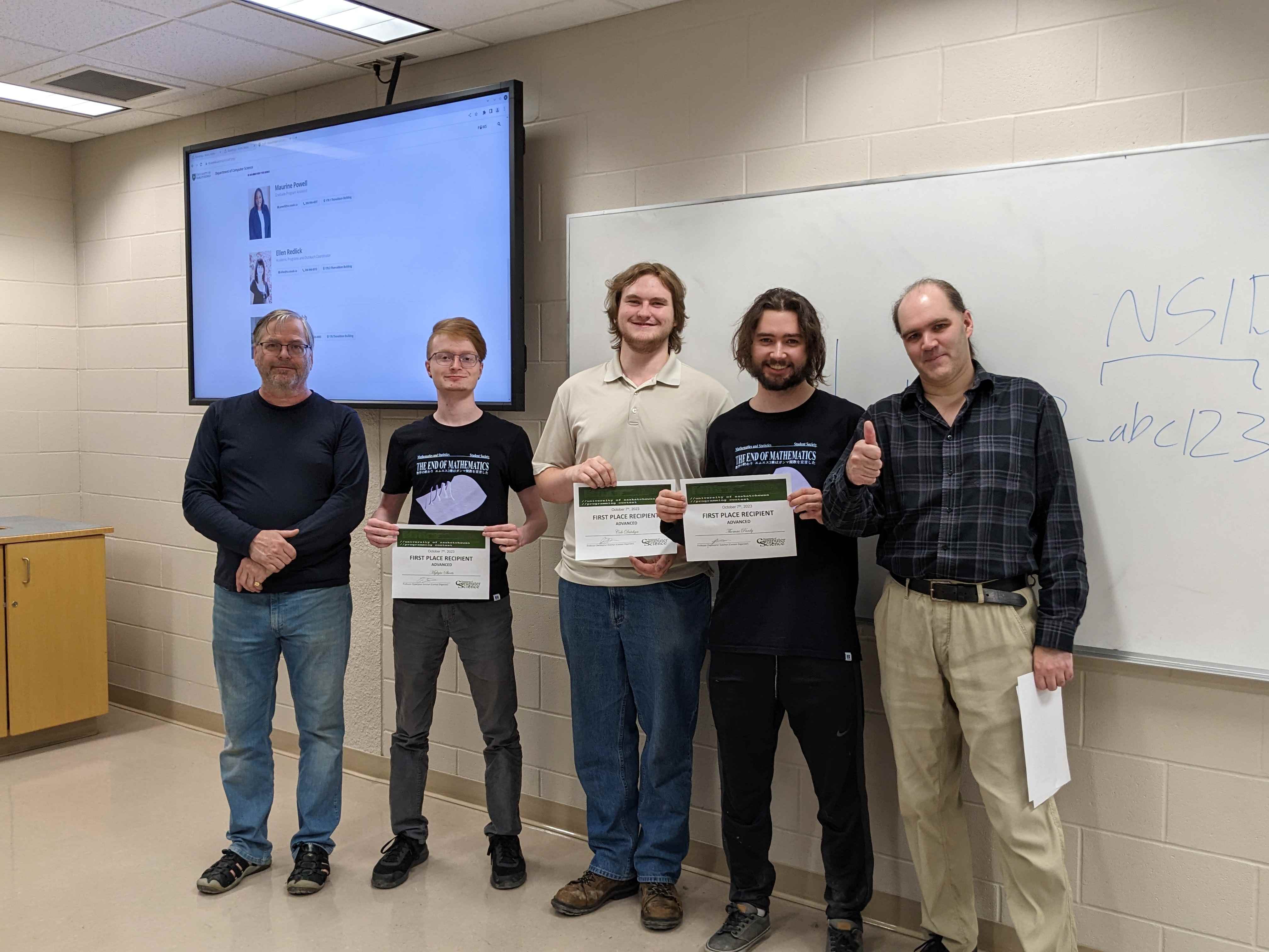 Fall 2023 programming contest winners