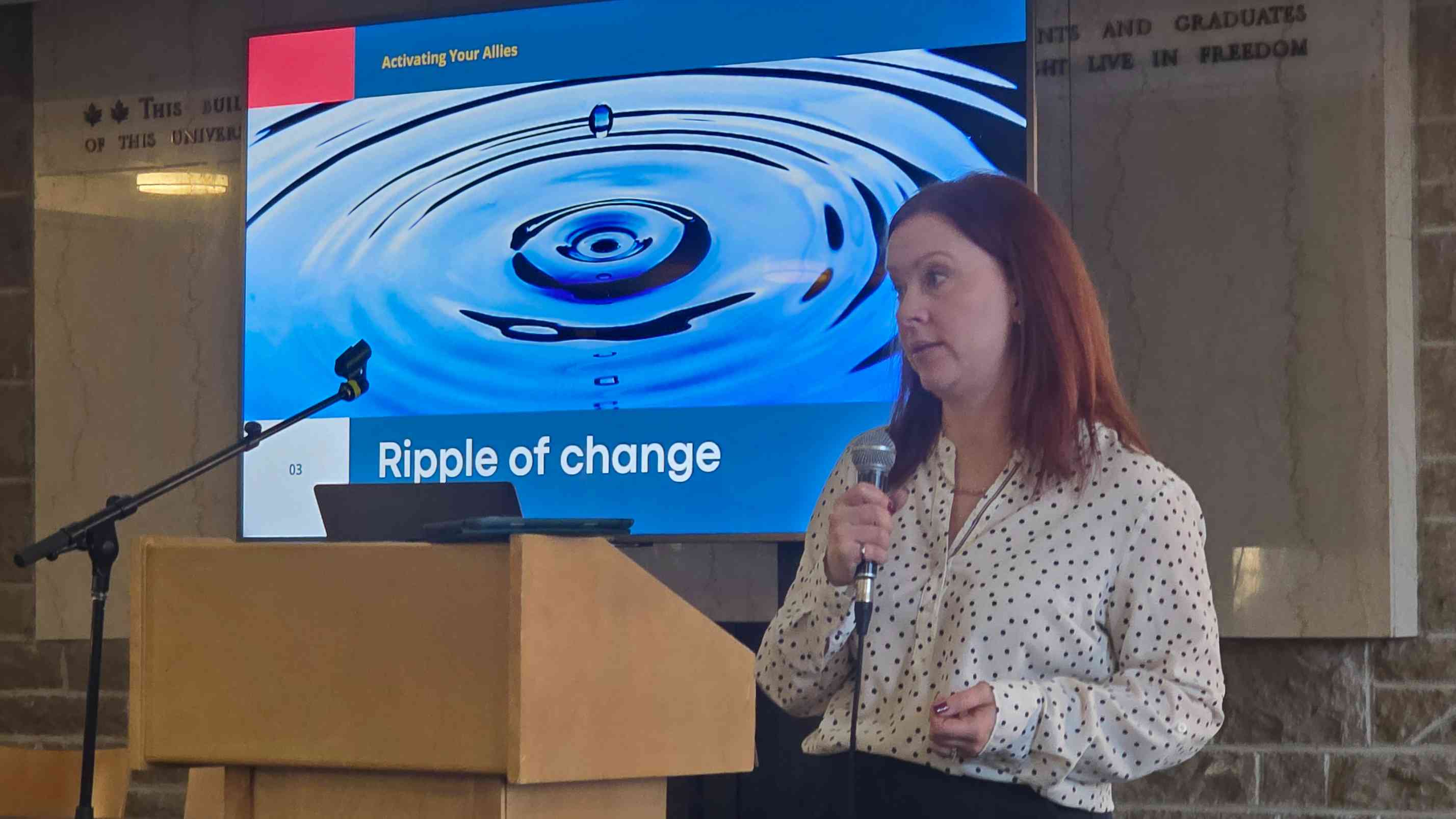 Jocelyn Peltier-Huntley discussing how small actions can make big changes