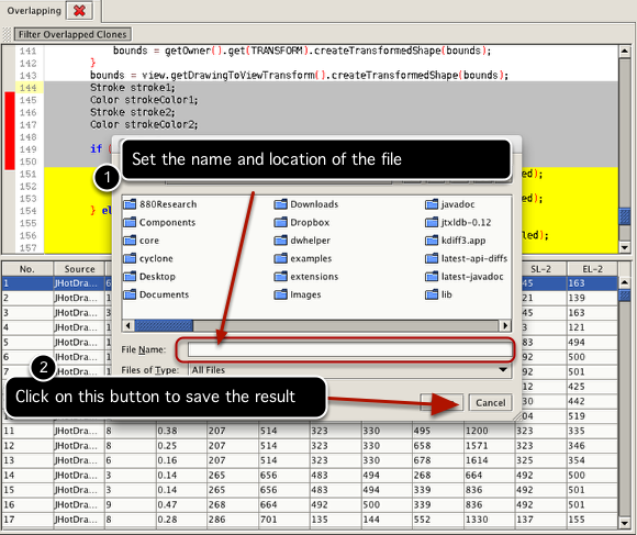 Saving the result(Continued)